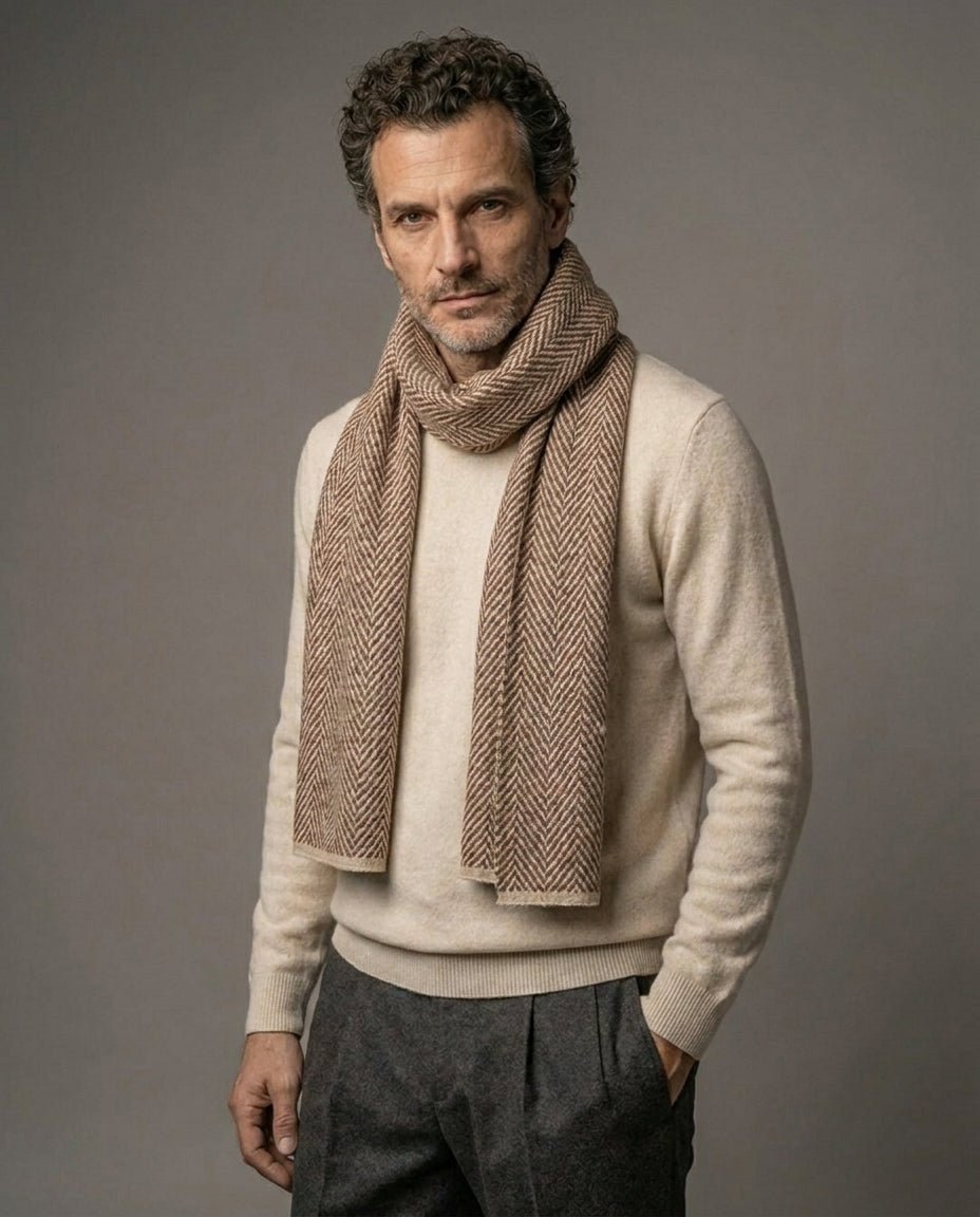Cashmere Espina de Pez Cappuccino - Scarfme | Bufandas, Pañuelos, Chales, Turbantes