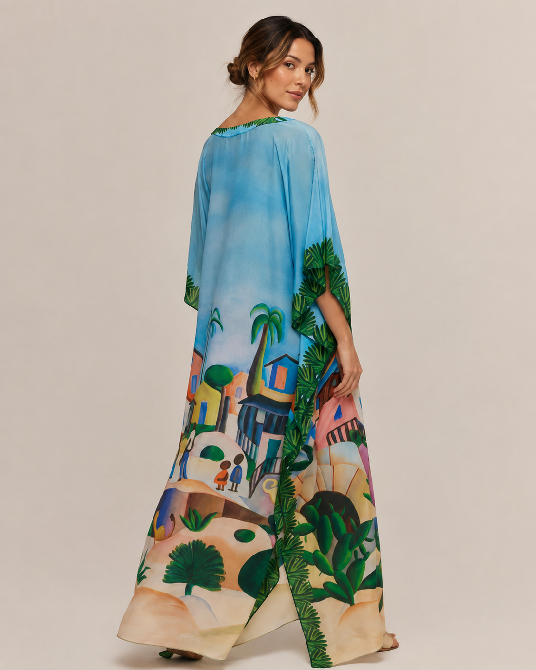Kaftan Morro da Favela- Largo/ Seda - Scarfme | Bufandas, Pañuelos, Chales, Turbantes