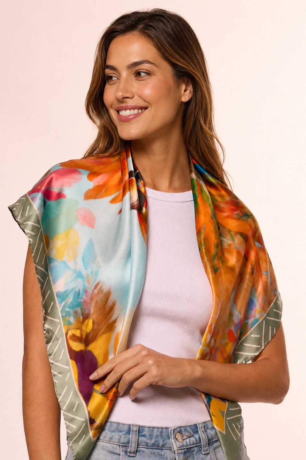Pañuelo Toymanifesto Guardião da Natureza- Twill de Seda/ 90x90 - Scarfme | Bufandas, Pañuelos, Chales, Turbantes