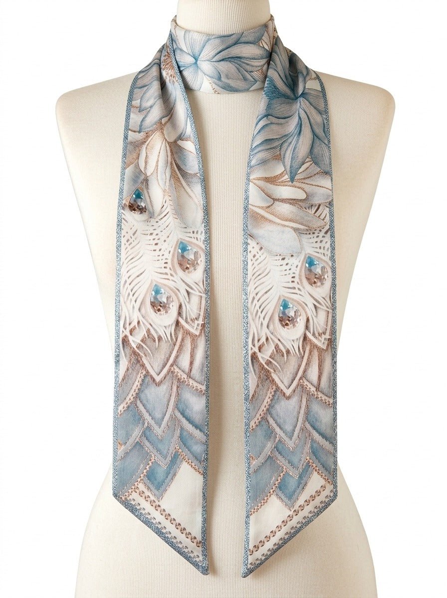 Twilly Cristal Glow- Satén de Seda/ 8x130 - Scarfme | Bufandas, Pañuelos, Chales, Turbantes
