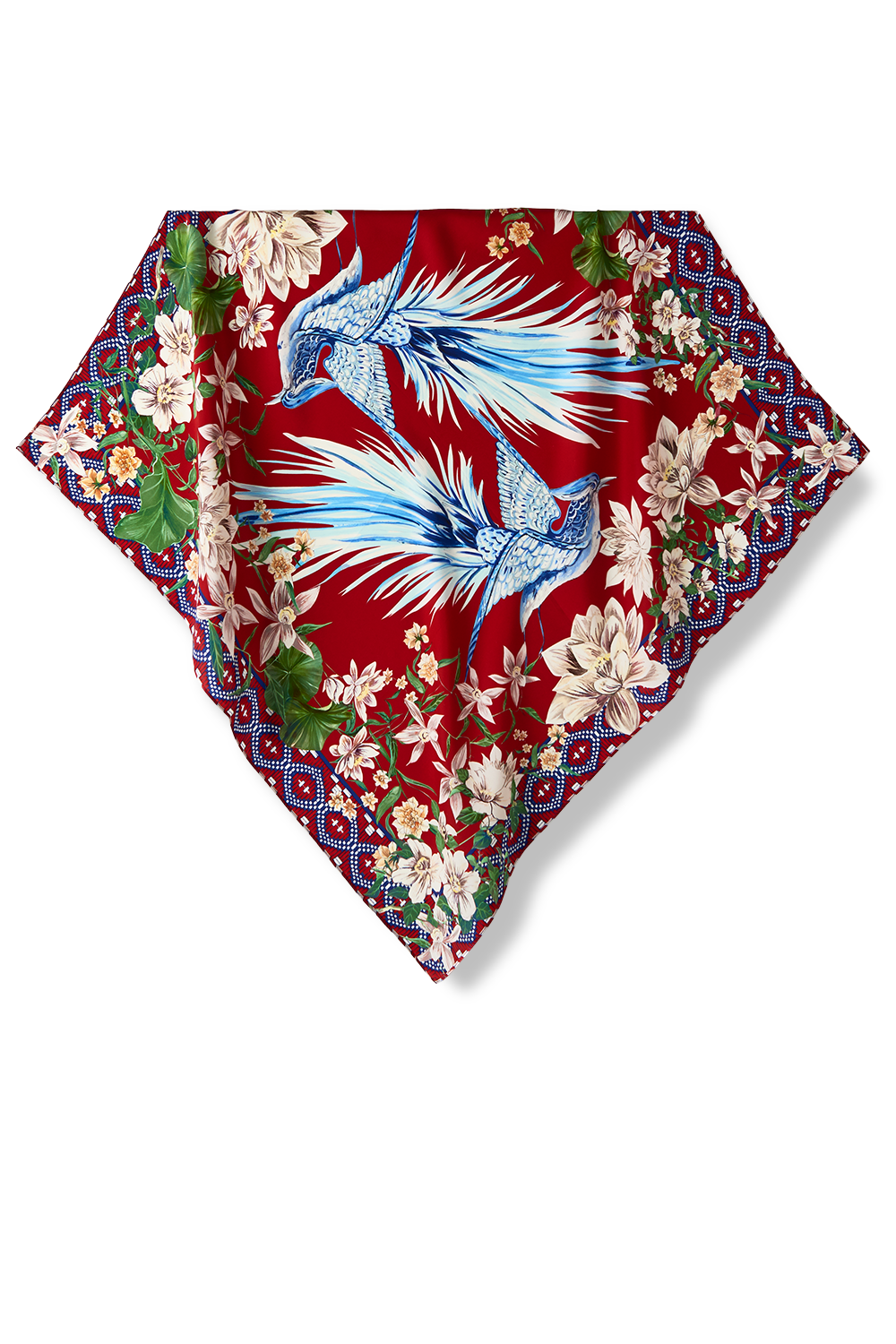 Pañuelo Pássaros Oriente- Twill de Seda/ 50x50 - Scarfme | Bufandas, Pañuelos, Chales, Turbantes