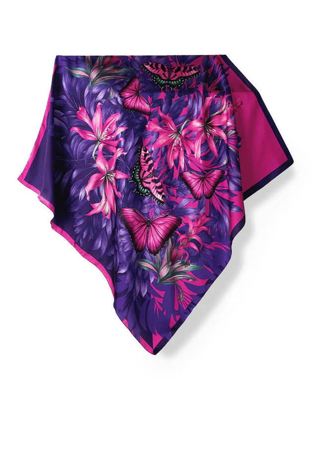 Pañuelo Pink Purple- Twill de Seda/ 50x50 - Scarfme | Bufandas, Pañuelos, Chales, Turbantes