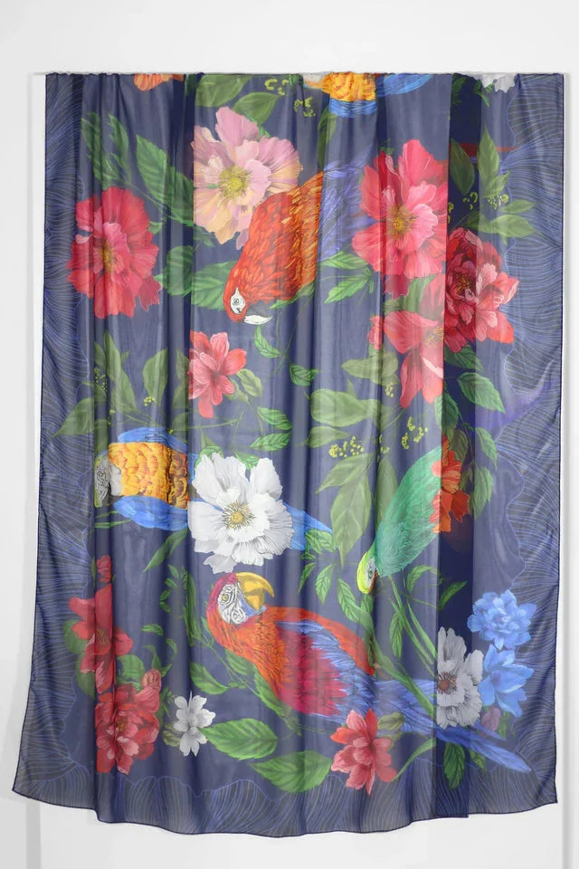 Pareo Araras- Georgete de Poliester/ 130x200 - Scarfme | Bufandas, Pañuelos, Chales, Turbantes