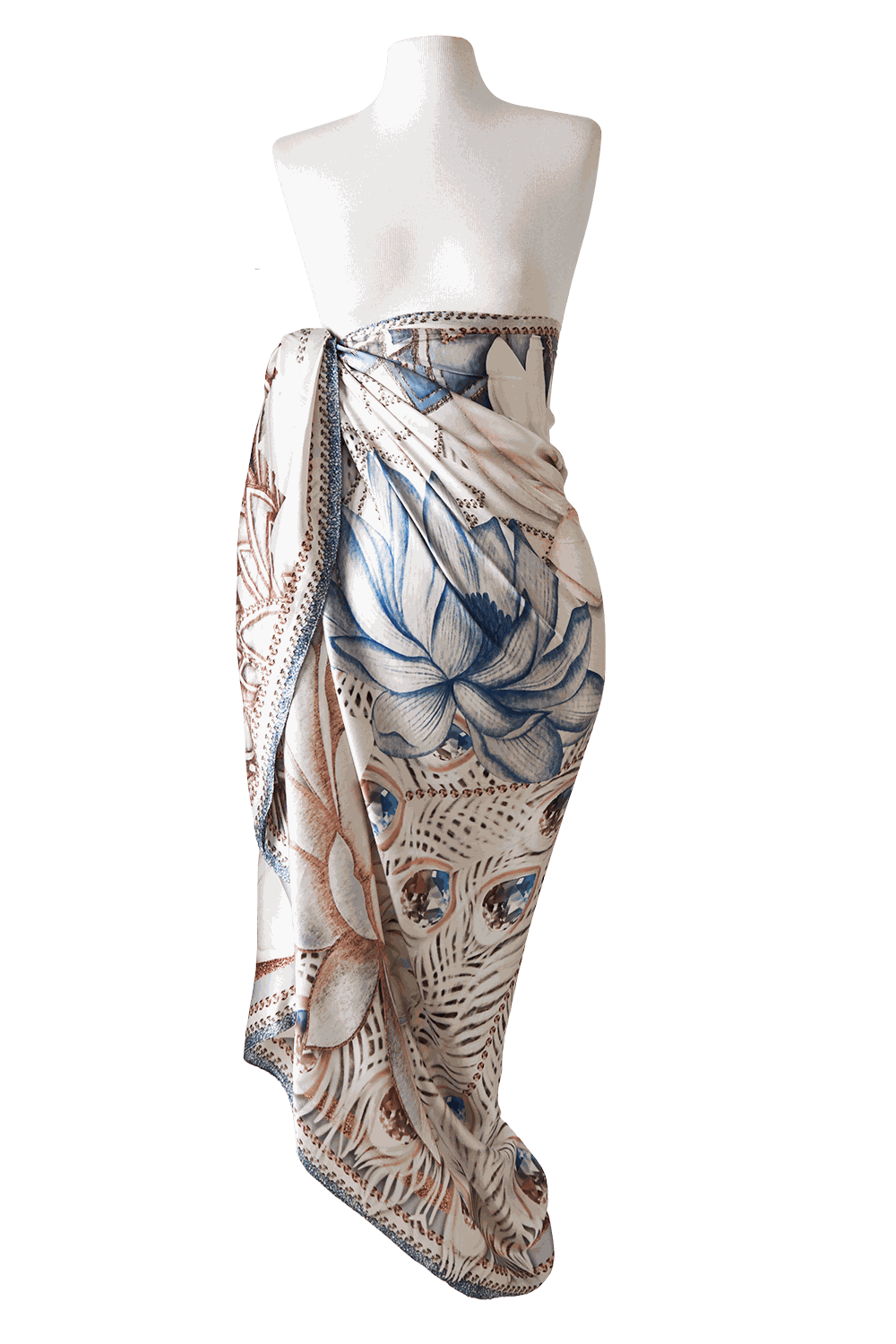 Pareo Peacock Glow- Satén de Seda/ 130x200 - Scarfme | Bufandas, Pañuelos, Chales, Turbantes