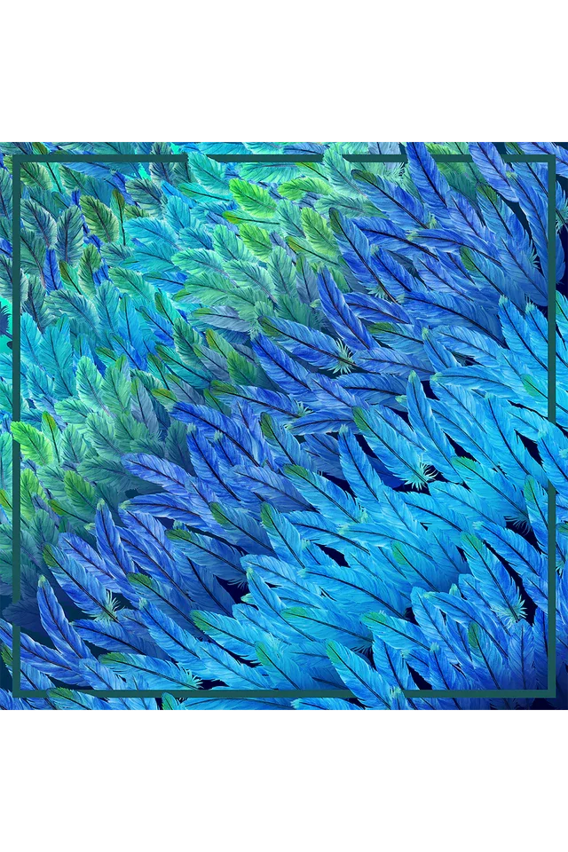 Pañuelo Plumas Tropicais- Satén de Seda/ 65x65 - Scarfme | Bufandas, Pañuelos, Chales, Turbantes