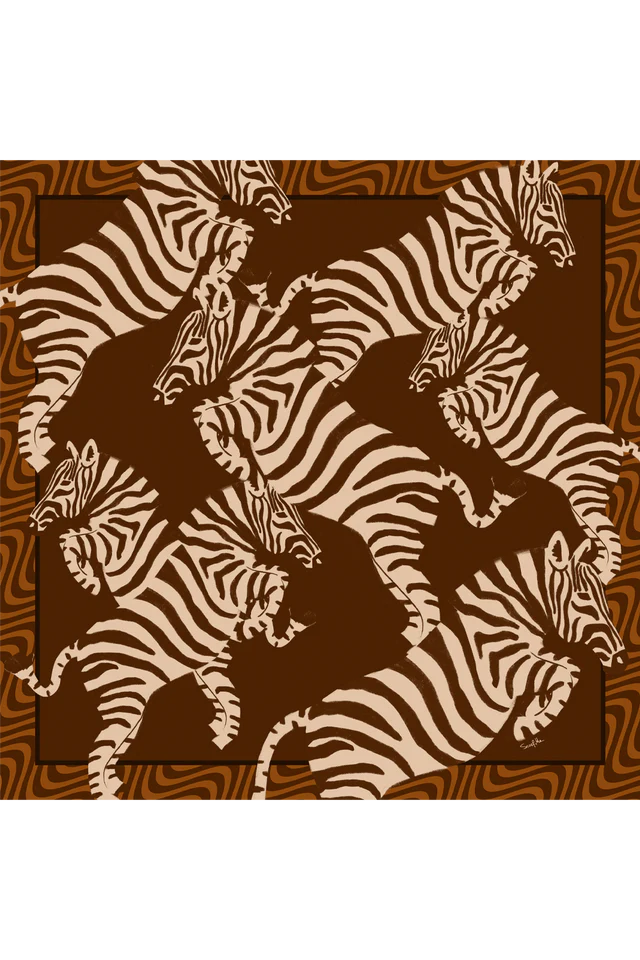 Pañuelo Zebra- Twill de Seda/ 50x50 - Scarfme | Bufandas, Pañuelos, Chales, Turbantes