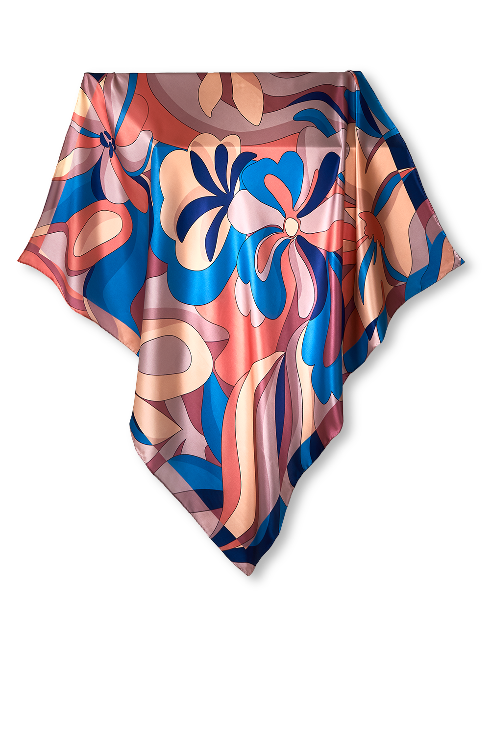 Pañuelo Psicodelico Floral - Twill de Seda/ 90x90 - Scarfme | Bufandas, Pañuelos, Chales, Turbantes