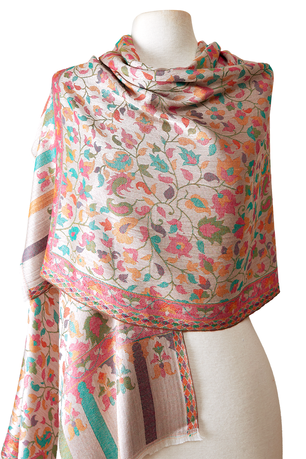 Pashmina Arabesco- Modal con Seda Indiana /70x200 - Scarfme | Bufandas, Pañuelos, Chales, Turbantes