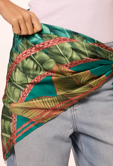 Pañuelo Ravenala - Satén de Poliéster/ 90x90