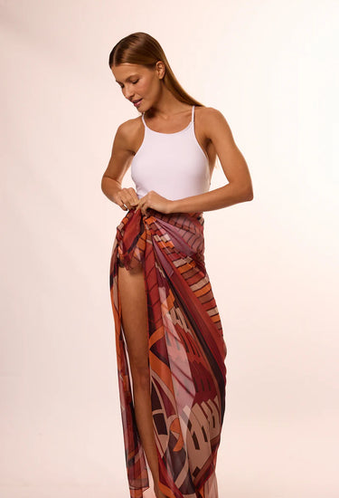 Max Pañuelo Modern Dubai Terroso- Mousseline de Poliester/ 130x130