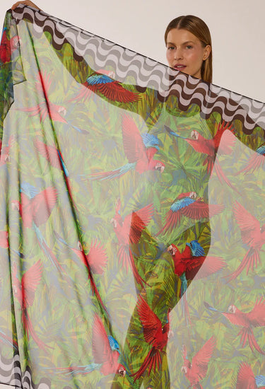 Pareo Arara Río - Georgette de Poliéster/ 130x200