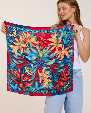 Pañuelo Mata Atlántica - Twill de Seda/ 65x65 - Scarfme | Bufandas, Pañuelos, Chales, Turbantes