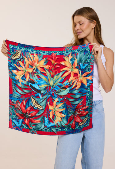 Pañuelo Mata Atlántica - Twill de Seda/ 65x65 - Scarfme | Bufandas, Pañuelos, Chales, Turbantes