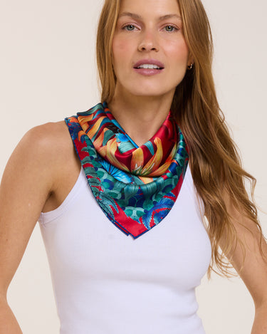 Pañuelo Mata Atlántica - Twill de Seda/ 65x65 - Scarfme | Bufandas, Pañuelos, Chales, Turbantes