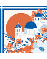 Pañuelo Santorini- Twill de Seda/ 65x65 - Scarfme | Bufandas, Pañuelos, Chales, Turbantes