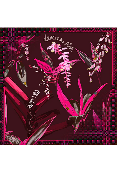 Pañuelo Dracena- Satén de Seda/ 65x65