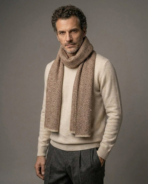 Cashmere Espina de Pez Cappuccino - Scarfme | Bufandas, Pañuelos, Chales, Turbantes