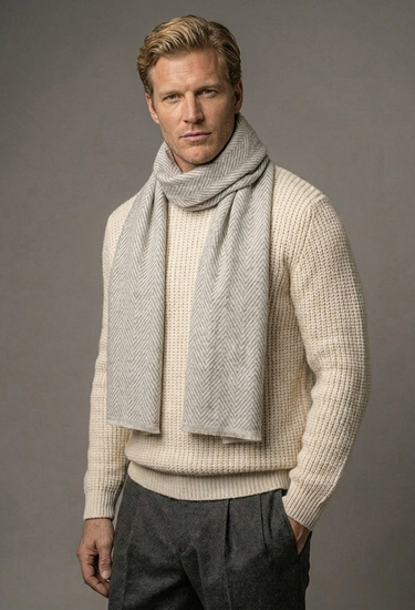 Cashmere Espina de Pez Off White