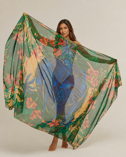 Pareo Brasil Tropical - Georgete/ 130x200
