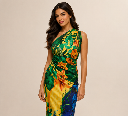 Pareo Brasil Tropical- Satén de Seda/ 130x200 - Scarfme | Bufandas, Pañuelos, Chales, Turbantes