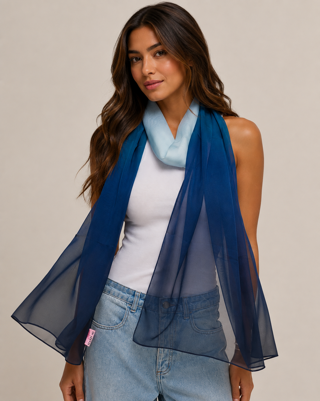 Chal Degradado- Mousseline de Seda/ 60x210 - Scarfme | Bufandas, Pañuelos, Chales, Turbantes