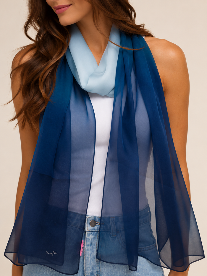 Chal Degradado- Mousseline de Seda/ 60x210 - Scarfme | Bufandas, Pañuelos, Chales, Turbantes