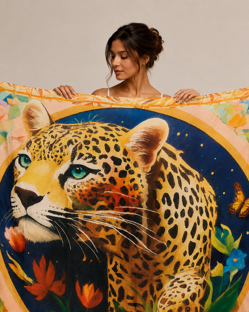 Pareo Brasil Ancestral- Satén de Seda/ 130x200 - Scarfme | Bufandas, Pañuelos, Chales, Turbantes