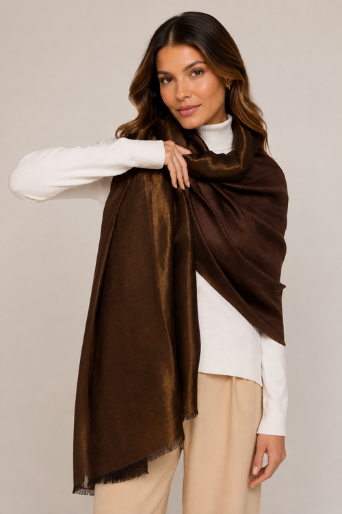 Cashmere com Seda Zari/ 75x200 - Scarfme | Bufandas, Pañuelos, Chales, Turbantes
