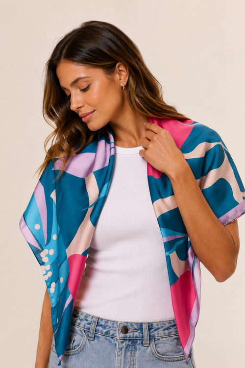 Pañuelo Turbante Flor Paraiso - Viscose/ 90x90 - Scarfme | Bufandas, Pañuelos, Chales, Turbantes