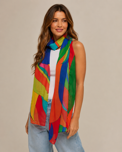 Chal Neiva - Mousseline de Poliéster/ 45x210 - Scarfme | Bufandas, Pañuelos, Chales, Turbantes