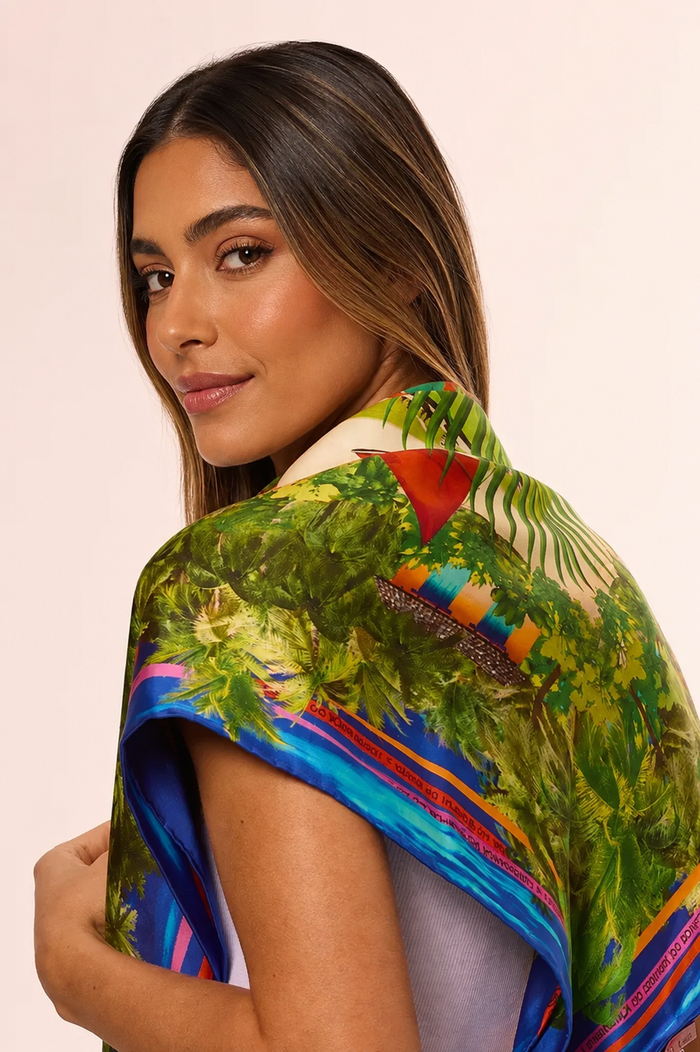 Pañuelo Nordeste - Twill de Seda/ 90x90 - Scarfme | Bufandas, Pañuelos, Chales, Turbantes