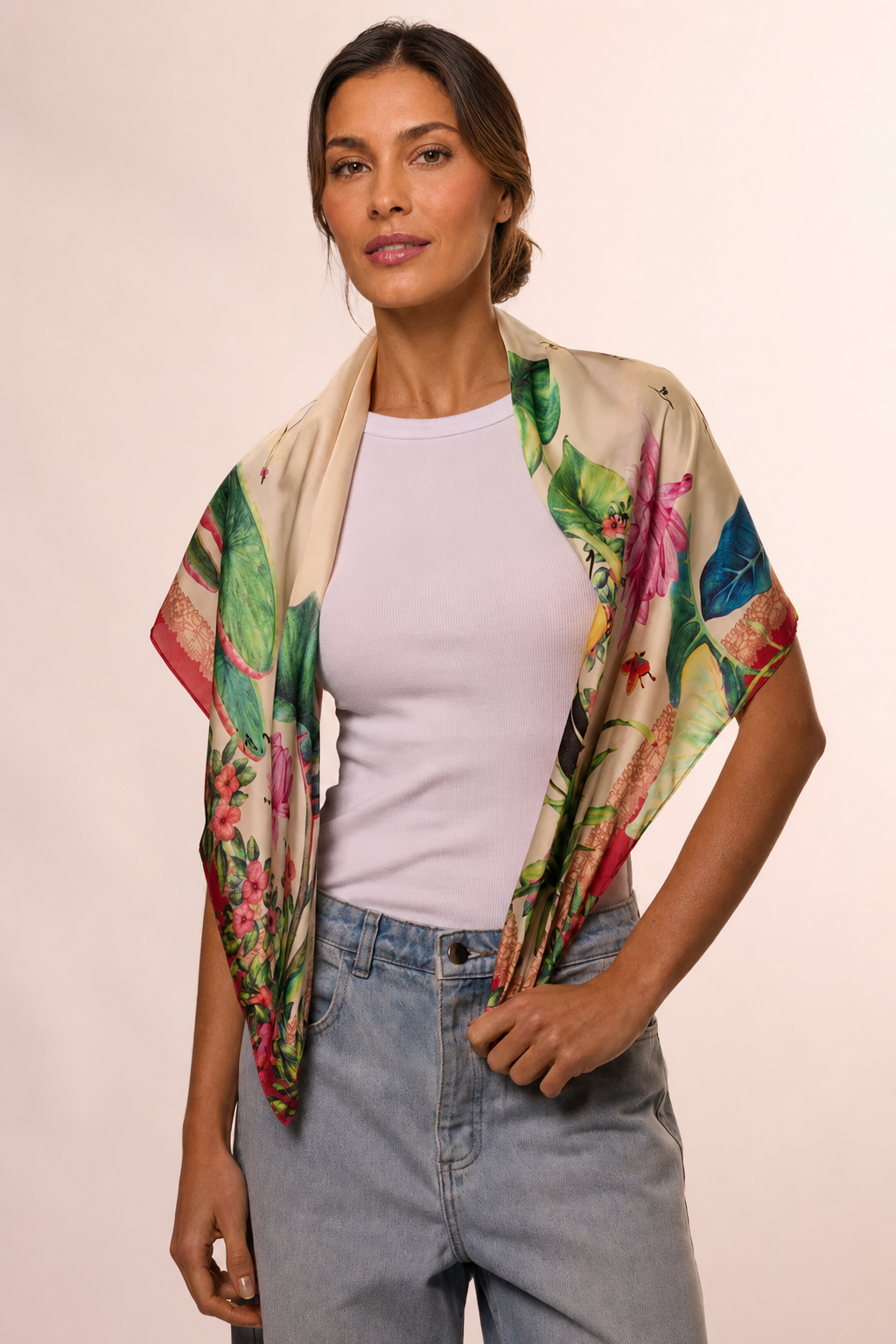 Pañuelo Aves - Twill de Seda/ 90x90 - Scarfme | Bufandas, Pañuelos, Chales, Turbantes