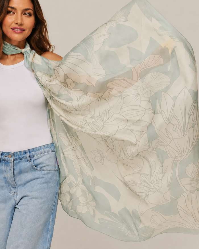 Max Panuelo Brisa de Verão- Mousseline de Seda/ 130x130 - Scarfme | Bufandas, Pañuelos, Chales, Turbantes