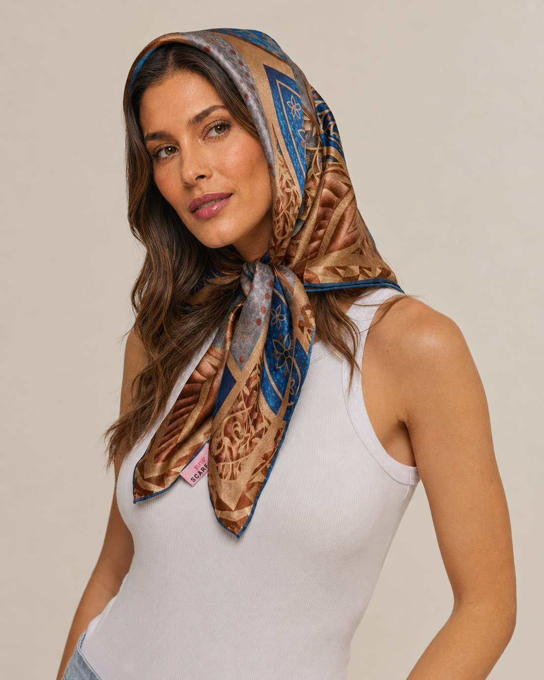 Pañuelo Grand Mosque - Twill de Seda/ 90x90 - Scarfme | Bufandas, Pañuelos, Chales, Turbantes