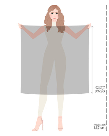 Pañuelo Outubro - Satén de Políester/ 90x90 - Scarfme | Bufandas, Pañuelos, Chales, Turbantes