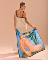 Pañuelo Abaporu - Satén de Seda/ 90x90 - Scarfme | Bufandas, Pañuelos, Chales, Turbantes