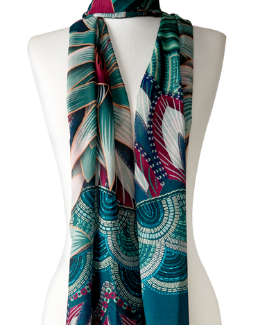 Chal Alegoria - Mousseline de Poliéster/ 45x210 - Scarfme | Bufandas, Pañuelos, Chales, Turbantes