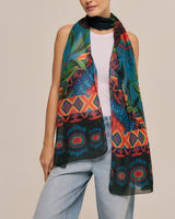 Chal Amazonía Indígena - Mousseline de Poliéster/ 45x210 - Scarfme | Bufandas, Pañuelos, Chales, Turbantes