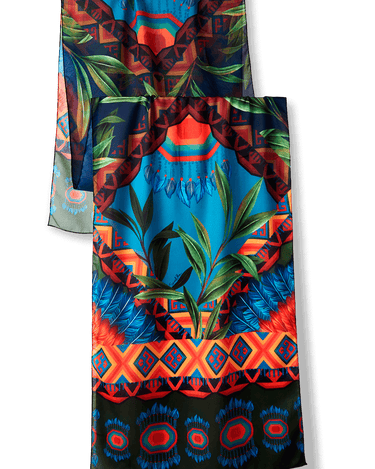 Chal Amazonía Indígena - Mousseline de Poliéster/ 45x210 - Scarfme | Bufandas, Pañuelos, Chales, Turbantes