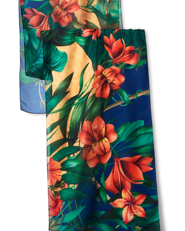 Chal Brasil Tropical - Mousseline de Poliéster/ 45x210 - Scarfme | Bufandas, Pañuelos, Chales, Turbantes