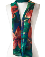 Chal Brasil Tropical - Mousseline de Poliéster/ 45x210 - Scarfme | Bufandas, Pañuelos, Chales, Turbantes