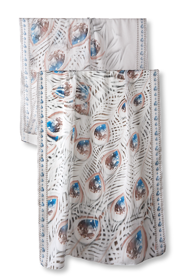 Chal Feathers Glow- Mousseline de Seda/ 60x210 - Scarfme | Bufandas, Pañuelos, Chales, Turbantes