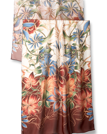 Chal Marble Flowers- Mousseline de Seda/ 60x210 - Scarfme | Bufandas, Pañuelos, Chales, Turbantes