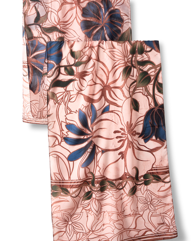 Chal Marble Flowers Rose- Mousseline de Poliéster/ 45x210 - Scarfme | Bufandas, Pañuelos, Chales, Turbantes