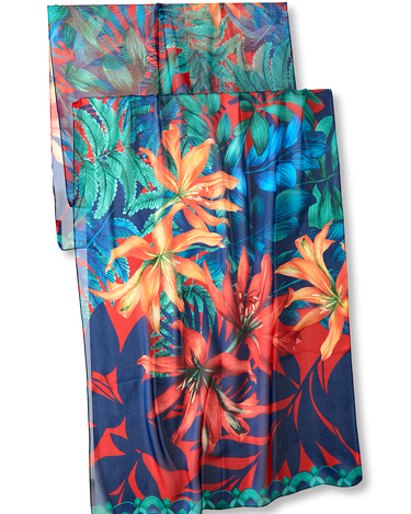 Chal Mata Atlantica- Mousseline de Seda/ 60x210 - Scarfme | Bufandas, Pañuelos, Chales, Turbantes