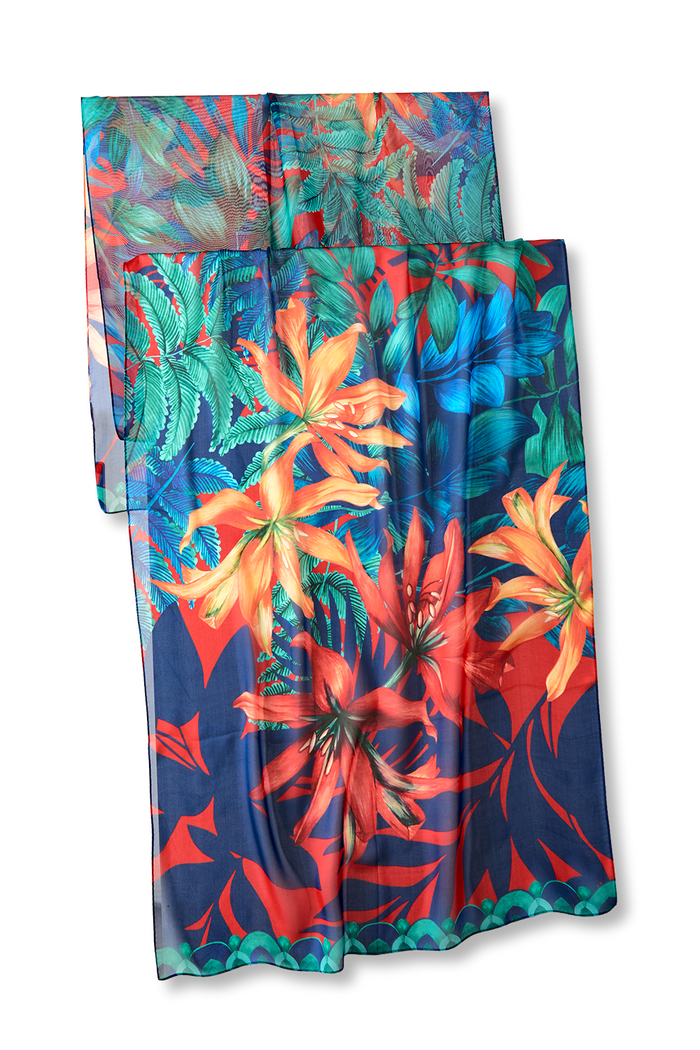 Chal Mata Atlantica- Mousseline de Seda/ 60x210 - Scarfme | Bufandas, Pañuelos, Chales, Turbantes
