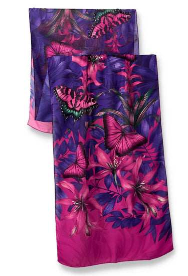 Chal Pink Purple - Mousseline de Poliester/ 45x210 - Scarfme | Bufandas, Pañuelos, Chales, Turbantes