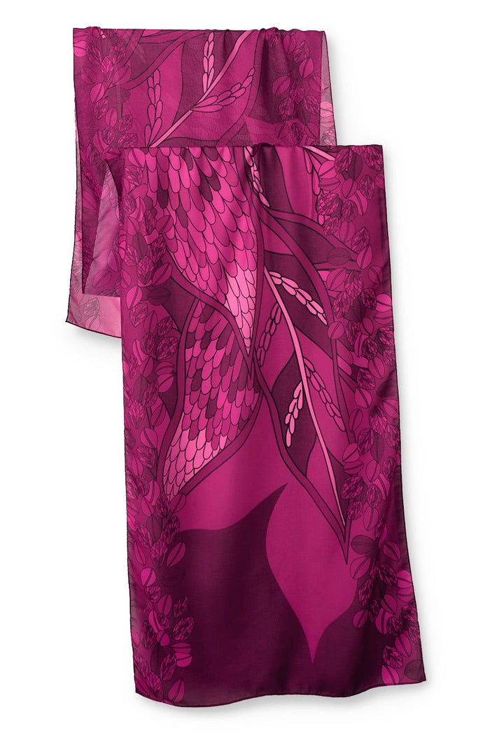 Chal Ramos de Púrpura- Mousseline de Seda/ 60x210 - Scarfme | Bufandas, Pañuelos, Chales, Turbantes