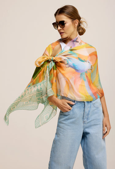 Chal Força da Mata- Mousseline de Seda/ 60x210 - Scarfme | Bufandas, Pañuelos, Chales, Turbantes