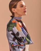 Pañuelo Cartão Postal- Satén de Seda- 90x90 - Scarfme | Bufandas, Pañuelos, Chales, Turbantes